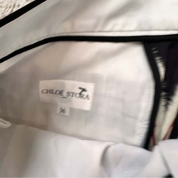 CHLOE STORA Striped Cropped Trouser Pants Size‎ 36/6 - Picture 8 of 9